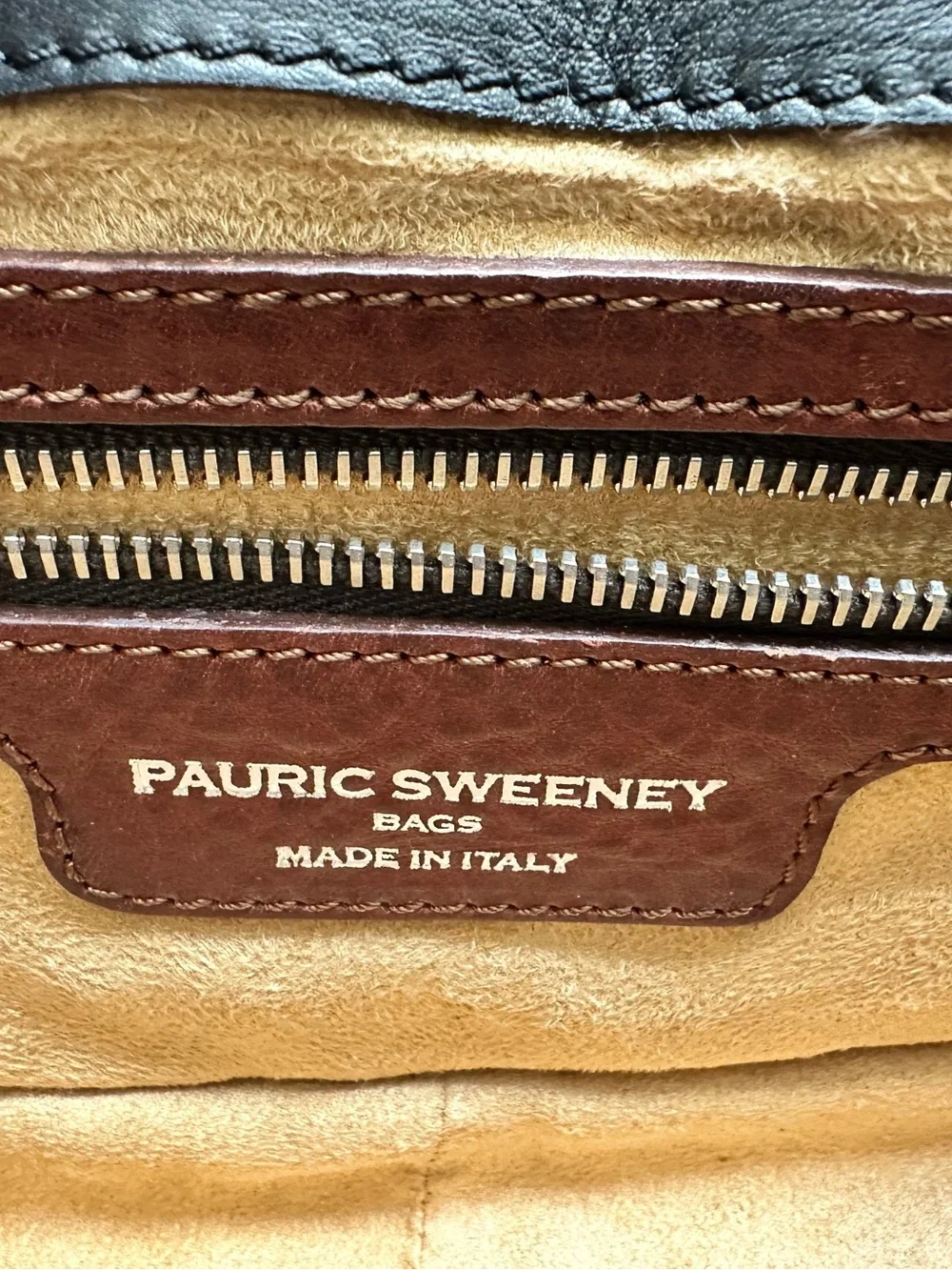 Pauric Sweeney Genuine Python Patent Leather Envelope Clutch Made in Italy